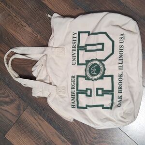 Vintage Hamburger University McDonald's canvas tote